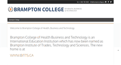 Desktop Screenshot of bramptoncollege.ca